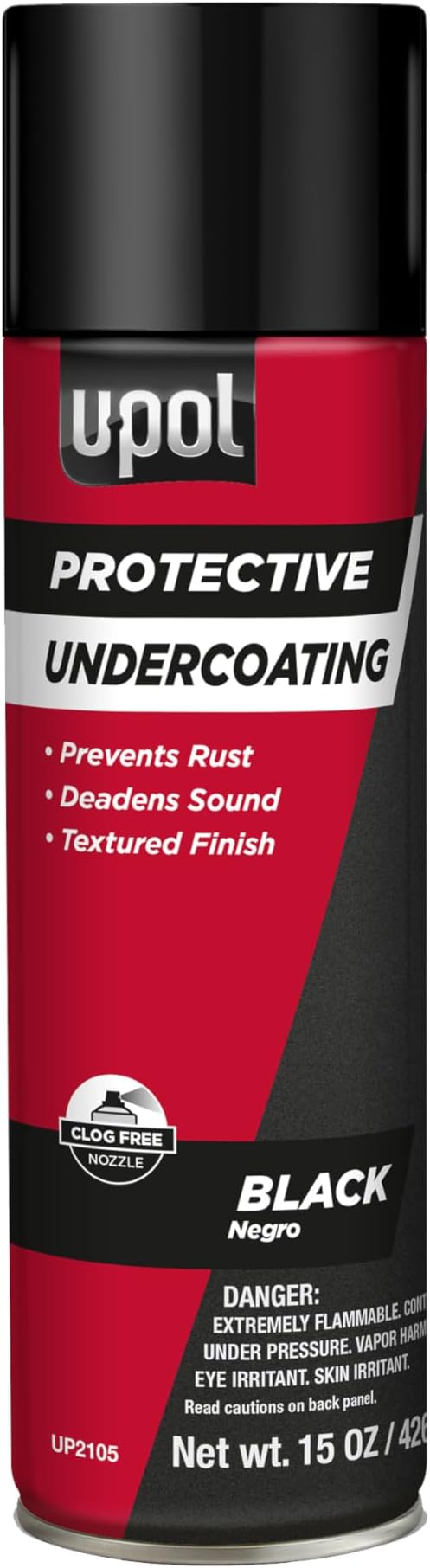 U-POL Undercoating Spray, Vehicle Protection Spray with Textured Finish & Anti-Rust Technology, Black, 15 oz