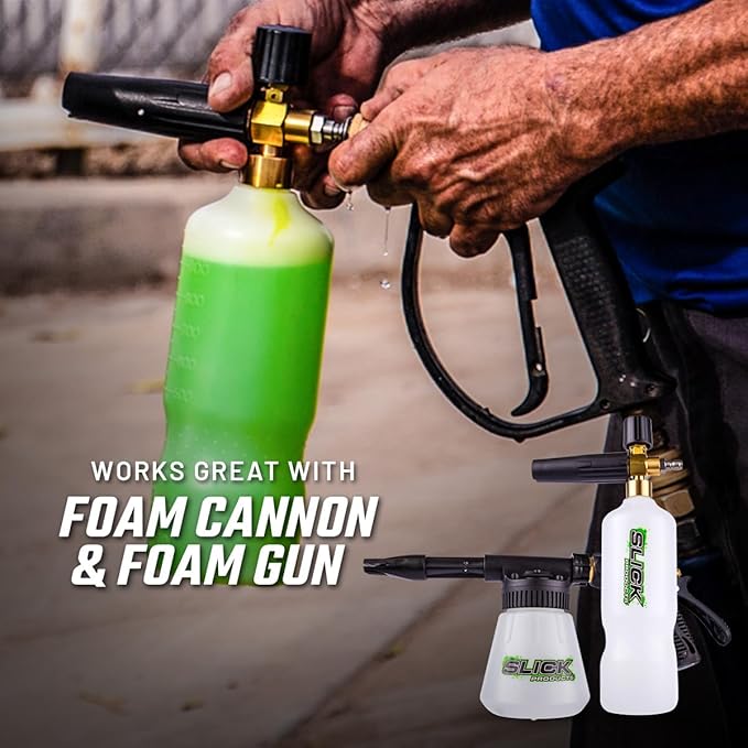 Slick Products Total Off-Road Wash Super Concentrate – Thick Foaming Car Wash Soap with Hybrid-Ceramic Formula for Dirt Bikes ATV UTV Trucks Jeeps and More – Foam Cannon Ready – 64 oz