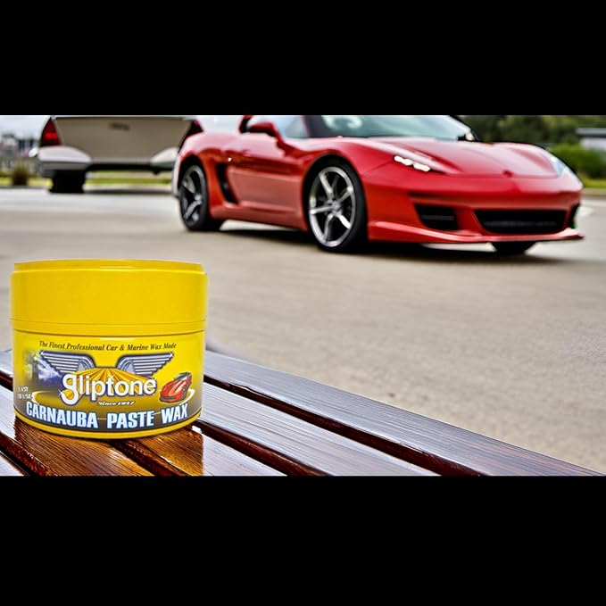 Gliptone Easy To Use Carnauba Paste Wax, Professional #1 Brazilian Carnauba Formula, Deep Gloss and Long Lasting Protection, Safe for All Finishes, 10.5 oz