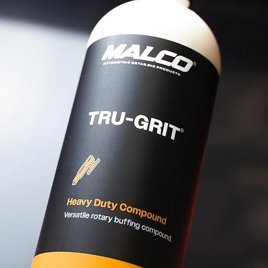 Malco Tru Grit - Heavy Duty Buffing and Polishing Compound for Cars/Automotive Paint Correction and Detailing/Removes 1000-1500 Grit Sand Scratches / 1 Gallon (120001)