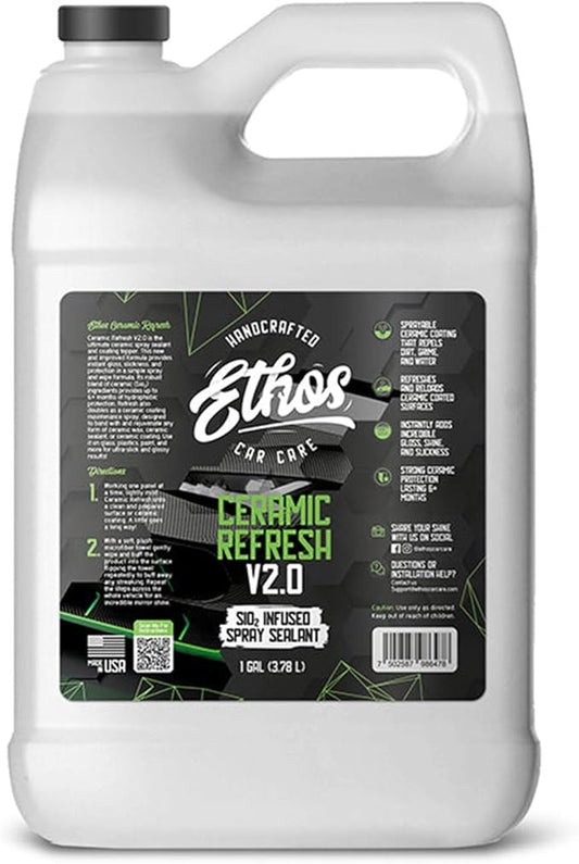 Ethos Ceramic Refresh – Ceramics Coating Spray & Ceramic Sealant for Instant Gloss – Paint Restorer with 6+ Months Car Sealant Protection – SiO2 Spray for Car Detailing