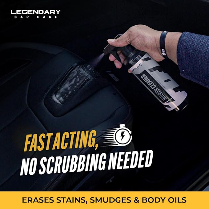 Legendary Interior Cleaner 16oz - All Purpose Interior Detailer & Carpet Cleaner for Cars - Safe on Leather, Plastic, Vinyl, Upholstery & Dashboard - UV Protectant - Tough on Stains & Dirt