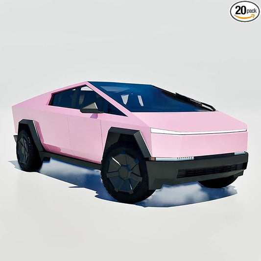 Precut Paint Protective Film for Tesla Cybertruck 2024-2026 Full Body 8.5Mil TPU PPF Color Change Film Self Adhesive Scratch Protector Exterior Accessories (Pink)