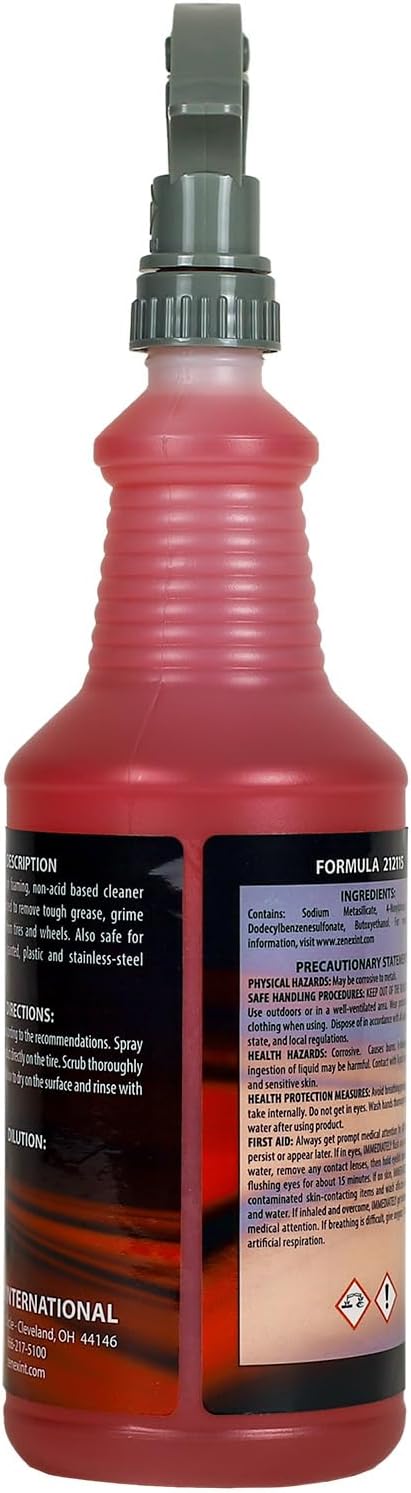 Zenex Turbo Wheel Cleaner - Professional-grade Wheel & Tire Detailer | Removes Grease, Brake Dust, & Road Grime | Chrome, Stainless Steel, Painted, & Rubber Surfaces | Non-Acidic | 32 oz (2 Pack)