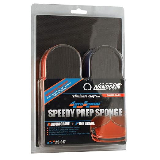 Nanoskin AUTOSCRUB Surface Prep Sponge - Medium & Fine - Patented Clay Bar Replacement Tool to Remove Embedded Contaminants Before Wax & Coating | Safe for Painted Surface, Glass, Plastic, Metal, etc.