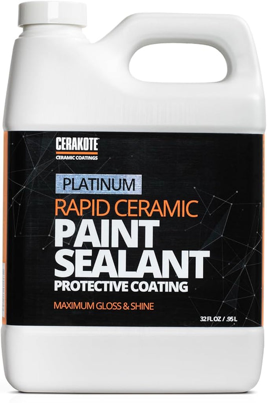 CERAKOTE® Rapid Ceramic Paint Sealant - 32 oz Bulk Pack - Extremely Hydrophobic Ceramic Coating for Cars - Maximum Gloss & Shine – Unmatched Slickness - Pro Results