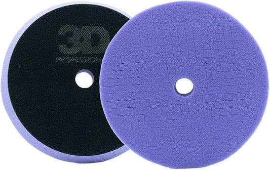 3D Light Purple Foam Polishing Pad | Professional Grade Foam for Polish, Glaze, Wax | Maximizes Paint Gloss | Car Care Detailing | 6.5” Round