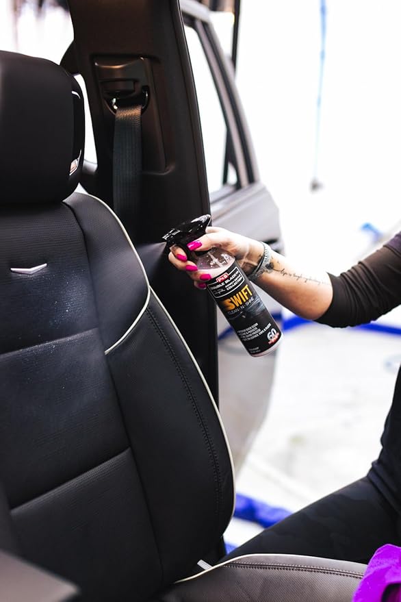 P & S Professional Detail Products Swift Clean & Shine - Interior Cleaner & Protectant for Leather, Vinyl, Plastic - Cleans, Conditions & Leaves a Satin Finish - Fresh Scent - 16 oz Spray
