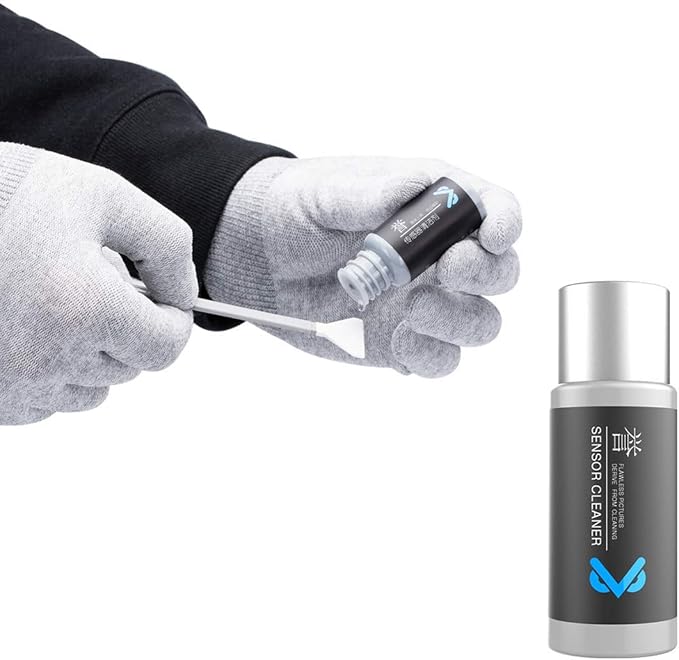 VSGO Mirrorless Camera Sensor Cleaning Kit for Meduim Format Cameras, 12pcs 34mm CMOS Swabs and 10ml Cleaner Inluded (VS-S04E)