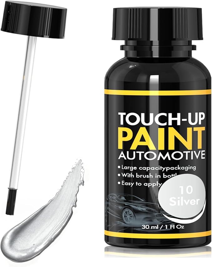 Car Scratch Remover, 30ml Sliver Car Paint Touch Up for Deep Scratches, Quick Drying, Easy to Use, Includes Body Putty & Sandpaper for Professional DIY Finish