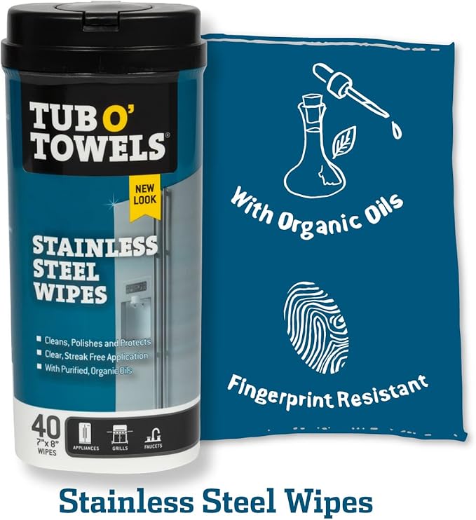 Tub O' Towels Household Cleaning Wipes Variety Pack, 7" x 8", 4-Pack