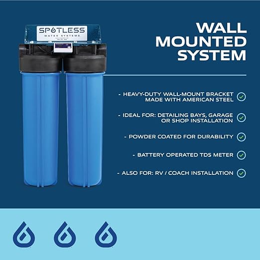 Spotless Water Systems - DIW-20, Simple Window, Solar Panel, RV & Car Wash System, Works for All Vehicles, Motorcycles, Bikes, Boats, Planes, Yachts, Towel Drying Eliminated