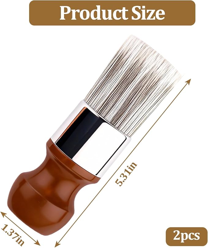 Salve Brush for Furniture, 2 PCS Wood Furniture Brush,Soft Bristles Wood Repair Clean Brush,Salve Wax Brushing Tool for Furniture Home Leather