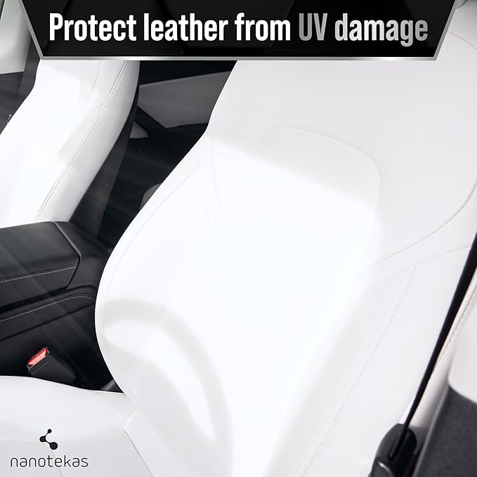 Premium Ceramic Leather Coating – Professional Leather Shield & Protector for Car Seats, Tesla Vegan Leather, Interior, Furniture, Shoes – Nano Technology Long-Lasting Leather Care