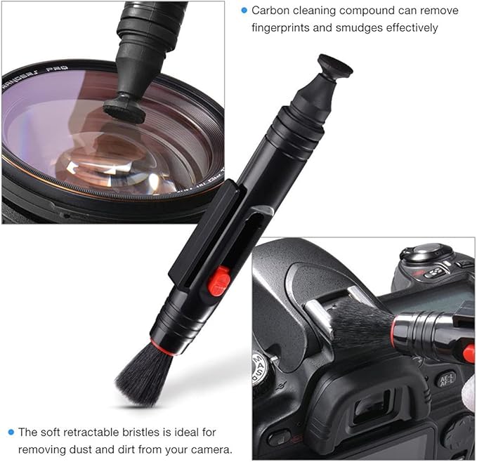 VSGO All-in-One Camera Cleaning Kit for APS-C Sensor Cameras (16mm) Compatible with Canon, Nikon, Sony, Pentax & DSLR, Includes CMOS Swabs, Lens Pen, Air Blower & More (DKL-20)