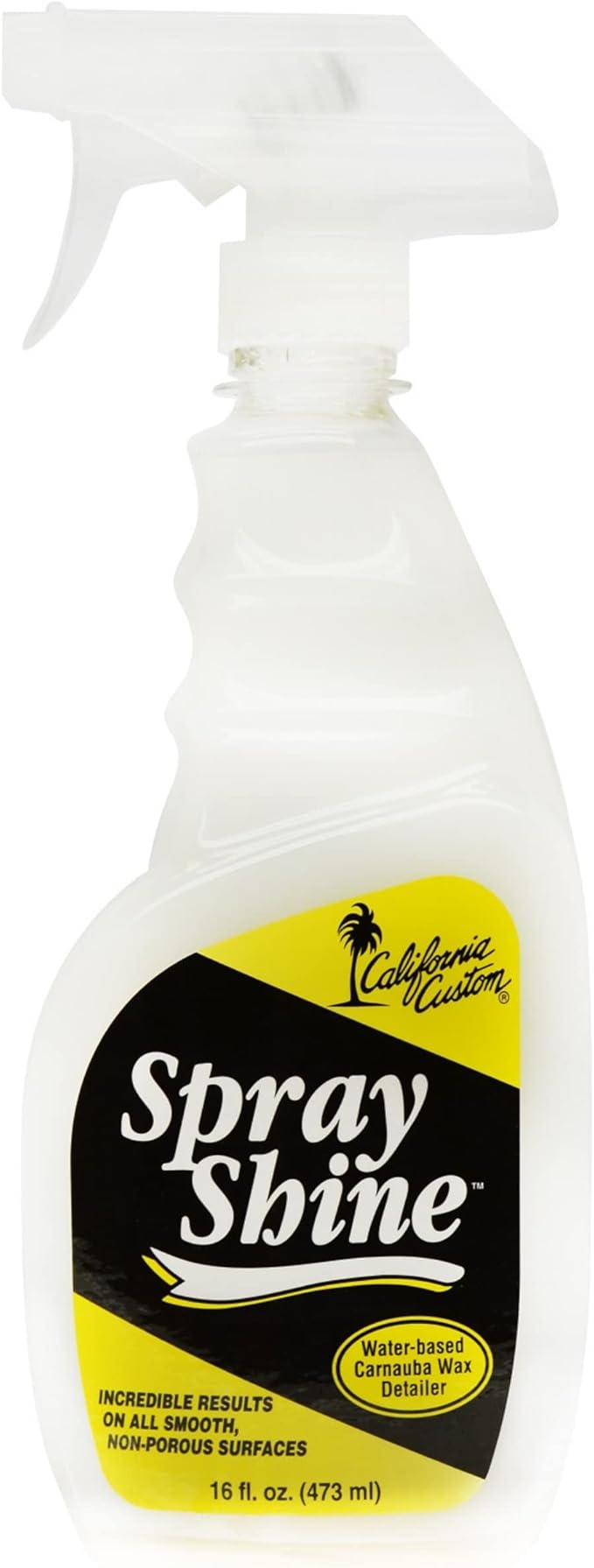 Spray Shine – Quick & Easy Water-Based Instant Detailer with Carnauba Wax, Gloss Finish for Paint, Glass, Plastic, Chrome, Mirror – For Cars, Trucks, Motorcycles, Appliances – 16 oz