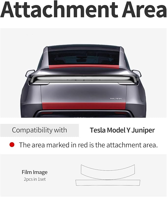(2pcs in 1Set) Tesla Model Y Juniper Trunk Top & Bottom PPF Film, Wrap, Scratches, and Salt & Mud Damage