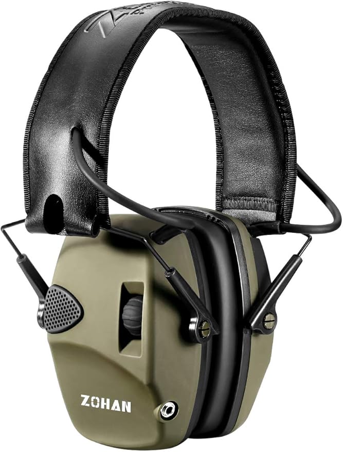 ZOHAN EM054 Electronic Shooting Ear Protection with Sound Amplification, Slim Active Noise Reduction Earmuffs for Gun Range