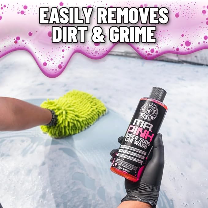 Chemical Guys Mr. Pink Car Wash Soap - 128 oz Super Suds Foaming Car Wash Soap for Cannon, Blaster, or Bucket Washing - pH Balanced, Safe on Wax, Sealant, Ceramic, and Clear Coat Finishes