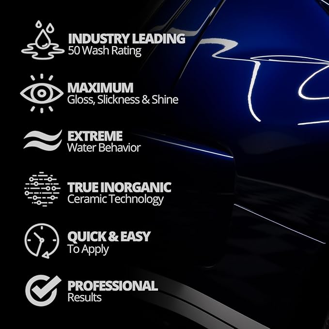 CERAKOTE® Platinum Rapid Ceramic Paint Sealant Spray - 14 oz. - 50 Wash Rating - Maximum Gloss & Shine – Extremely Hydrophobic – Unmatched Slickness - Ceramic Spray Coating