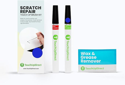 TouchUpDirect 8W7 Blue Crush/Dark Blue Metallic Compatible with Toyota Exact Match Scratch Repair Touch Up Paint - Brush Kit