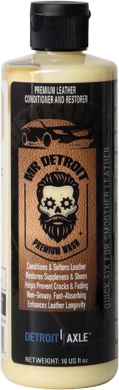 Mr. Detroit - 5pc Interior Detailing Kit, Leather Cleaner & Conditioner, Interior Speed Detailer, Carpet & Upholstery, Glass Cleaner, Professional Grade Formula for Deep Cleaning & Restore