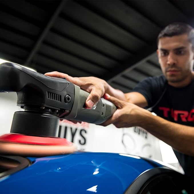 Chemical Guys 10FX Random Orbital Polisher Kit - 9-Piece Detailing Kit - Torqx Polisher, Pads, Polishes, and Compounds, 700W 8mm Orbit, Digital Display, Safe for Cars, Trucks, SUVs & More