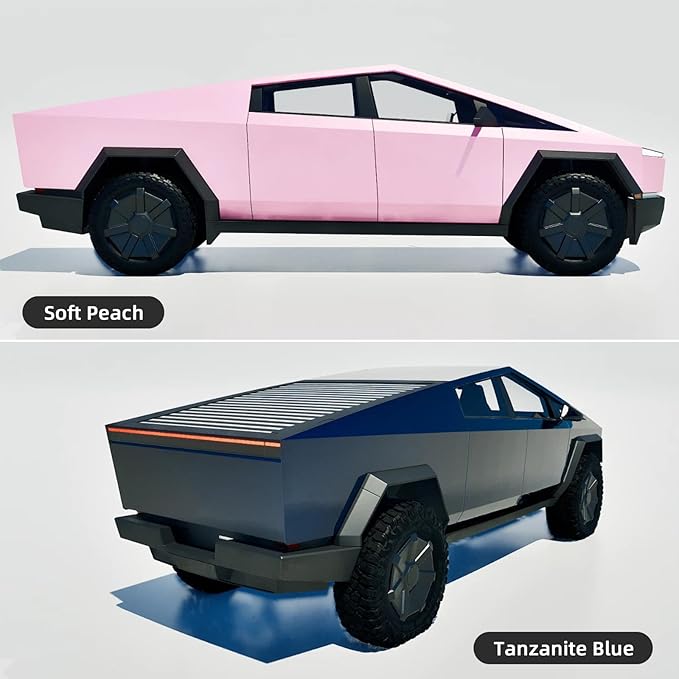 Precut Paint Protective Film for Tesla Cybertruck 2024-2026 Full Body 8.5Mil TPU PPF Color Change Film Self Adhesive Scratch Protector Exterior Accessories (Pink)