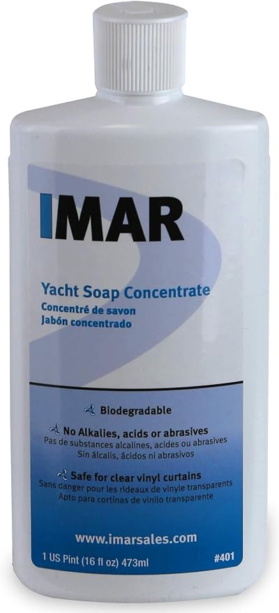 Bundle Includes 16 Ounce Bottles of Imar 301 Strataglass Cleaner, 302 Polish, 401 Yacht Soap with 1 Microfiber Detailing Cloth (4 Total Items)