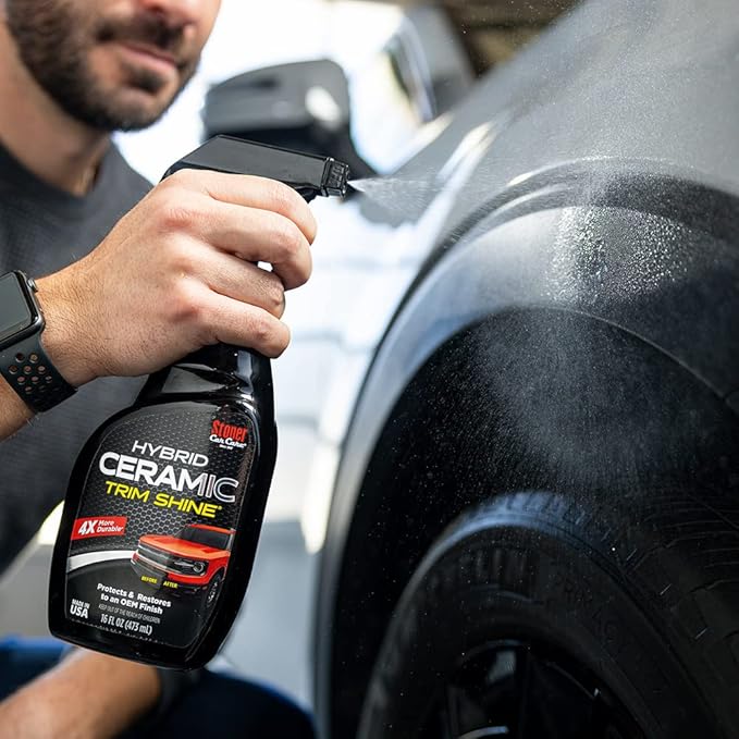 Stoner Car Care 92333 Hybrid Ceramic Trim Shine – Restores Faded Plastic and Vinyl to OEM Finish, Long Lasting Water-Based UV Protection for Interior & Exterior Trim – 16 fl oz