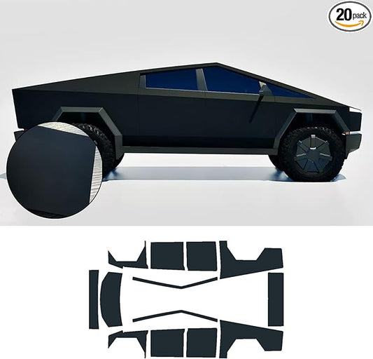 Precut Paint Protective Film for Tesla Cybertruck 2024-2026 Full Body 8.5Mil TPU PPF Color Change Film Self Adhesive Scratch Protector Exterior Accessories (Matte Black)