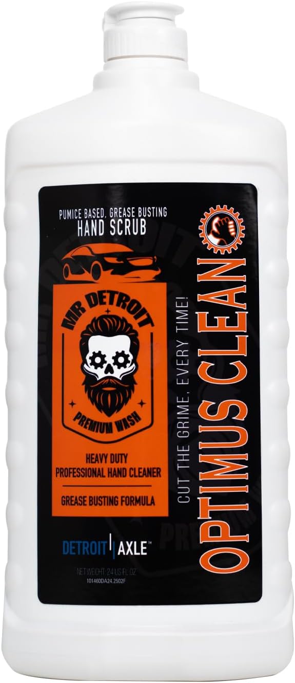Mr. Detroit - Heavy Duty Degreaser & Dilution Bottle Hand Soap and Microfiber Towels, 64oz Degreaser Heavy-duty All-purpose Cleaner for Engines & Tires, Break Down Grease, Oil & Grime