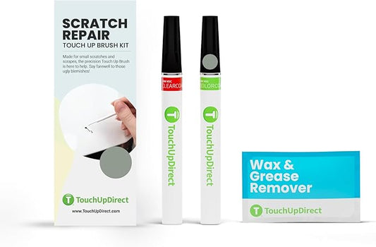 TouchUpDirect NE Cactus Gray Compatible with Ford Exact Match Scratch Repair Touch Up Paint - Brush Kit