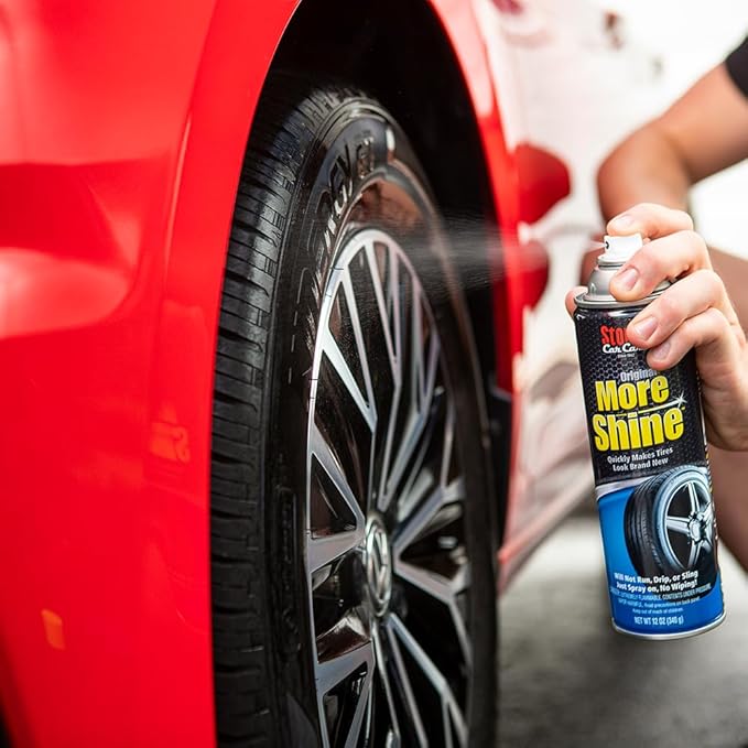 Stoner Car Care 91094-6PK More Shine Tire Finish – Tire Shine Spray for a Deep Matte Black Finish with Long-Lasting Rain-Resistant Protection, Non-Greasy No Sling – 12 oz (Pack of 6)