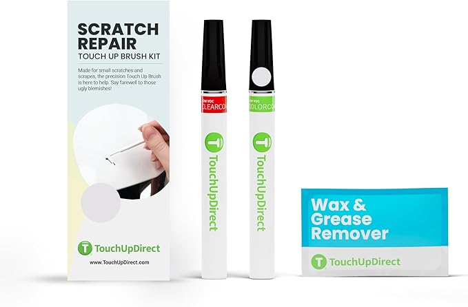 TouchUpDirect YZ/Z1/M6887 Oxford White Compatible with Ford Exact Match Scratch Repair Touch Up Paint - Brush Kit