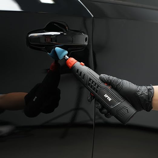 Cordless Rotary Tool, SPTA Powerful Mini Detail Polisher Kit, 36Pcs 12V Li-ion Battery 5,000-25,000 RPM Micro Auto Detailing Car Polisher Polishing Foam Pad Set for Buffing Polishing Sanding Cleaning