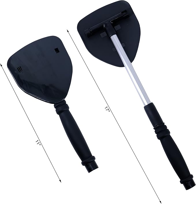 Polyte Pivoting Windshield Glass Cleaning Tool Extendable Aluminum Handle w/3 Premium Microfiber Covers, Spray Bottle, Mesh Bag, Triangle Shaped Plate