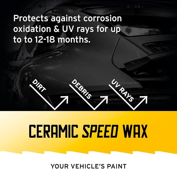 Ethos Ceramic Speed Wax - Hydrophobic Car Coating Spray - Top Coat Polish with Reactive SiO2 Copolymers for Ultimate Paint Protection