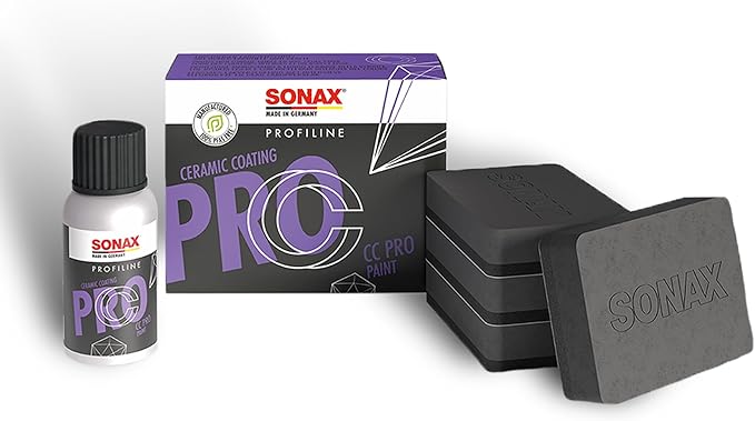 SONAX CC Pro Ceramic Coating Kit – 5 Year Professional Car Paint Protection | High Gloss Ceramic Sealant for Cars | Hydrophobic Coating for Long-Lasting Shine 50mL