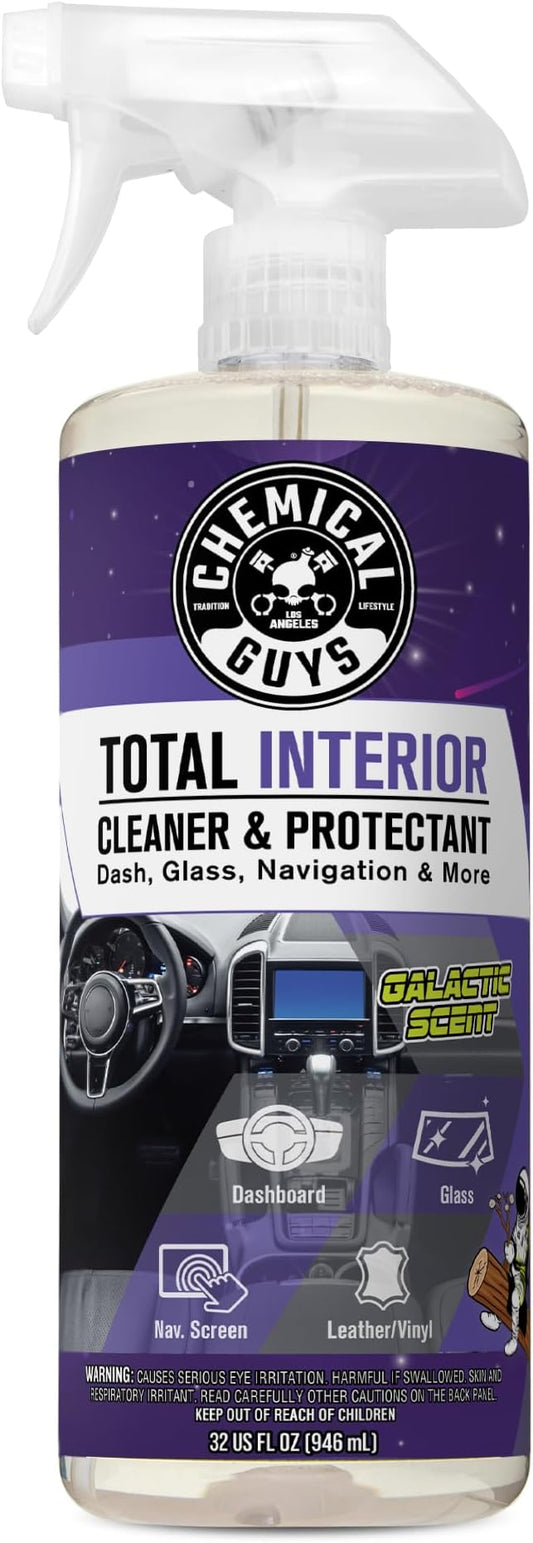 Chemical Guys Total Interior Cleaner & Protectant - 32 oz Galactic Scent All-in-One Car Interior Cleaner for Dash, Seats, Carpet, Glass, Vinyl, Leather, and Plastic - Cleans & Protects Every Surface