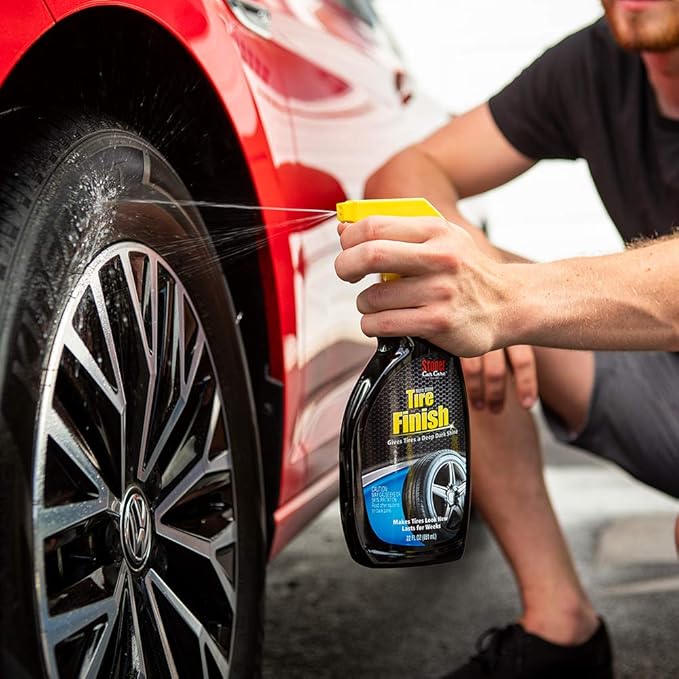 Stoner Car Care 92044 More Shine Tire Finish – Tire Shine Spray for a Deep Matte Black Finish with Long-Lasting Rain-Resistant Protection, Non-Greasy No Sling – 22 fl oz (Pack of 1)