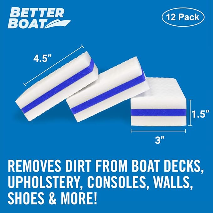 Premium Boat Scuff Erasers, Boating Accessories for Cleaning, Gift for Pontoon, Fishing, Jon Boats, Decks, Vinyl and Hull Cleaner, Gadgets for Men and Women
