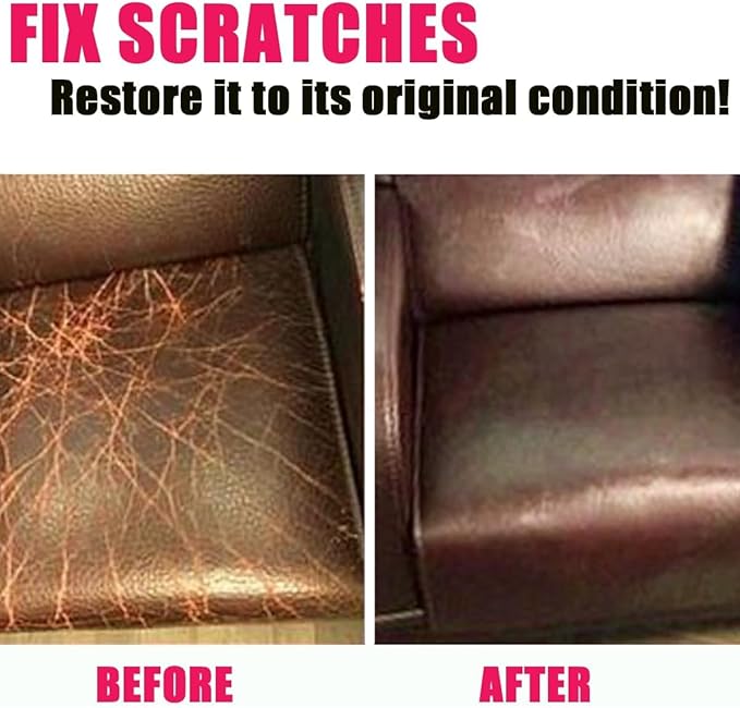 Leather Recoloring Balm, Maroon Vinyl Leather Color Restorer, Leather Repair Kit for Car Interior, Leather Paint, for Furniture Seat, Shoe Polish