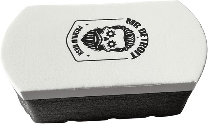 Mr. Detroit - 8pc Car Wash Kit with Foam Blaster, Bucket w/Filter, Double Noodle Wash Mitt, Wheel Body Brush, Applicator Sponge Pad, 16oz Car Soap, 16oz Degreaser for Auto Detailing & Home Use