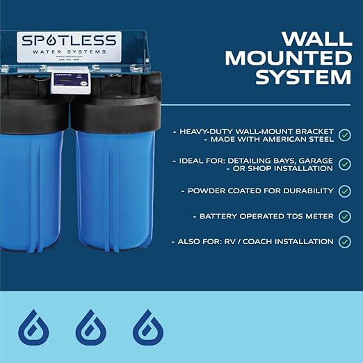 Spotless Water Systems - DIW-10, Simple Window, Solar Panel, RV & Car Wash System, Works for All Vehicles, Motorcycles, Bikes, Boats, Planes, Yachts, Towel Drying Eliminated