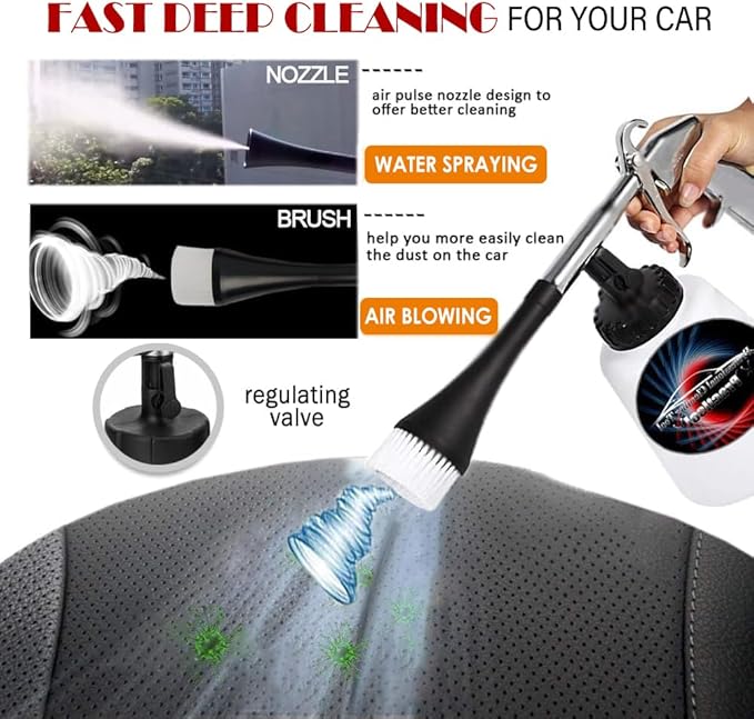 Interior Car Detailing Kit, Air Gun Blow Out Tool, High Pressure Car Cleaning Gun Interior Car Cleaning Kit, Interior Car Cleaning Supplies Detailing Gun, Car Interior Cleaner Air Blow Gun