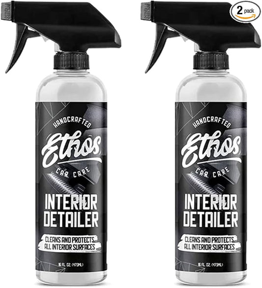 Ethos Interior Detailer Spray - Interior Car Cleaner Easily Cleans & Protects All Interior Surfaces | Non Greasy Satin Finish with UV Protection & Odor Neutralizing Agents | Coconut Scented