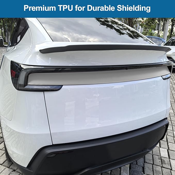 PPF Film for Tesla Model Y Juniperlliftgate Applique Wrap Sticker Exterior for Model Y Juniper Accessories Precut Protective Film Daytime Running Lights Trim Film (White)
