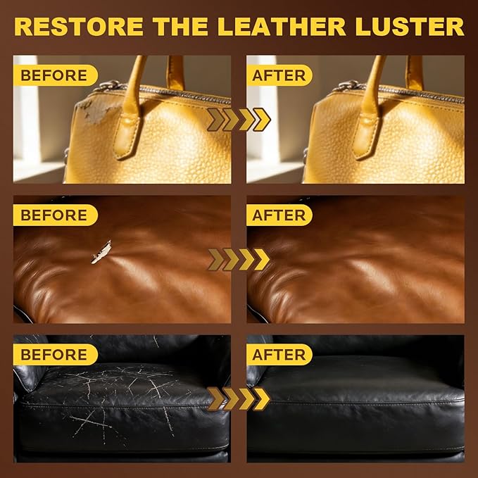 Vinyl & Leather Repair Kit for Furniture: Fix Tears Holes Scratches and Peeling on Any Material Bonded Italian Pleather Genuine - Match Any Color on Vinyl Furniture Car Seats Couches Jackets