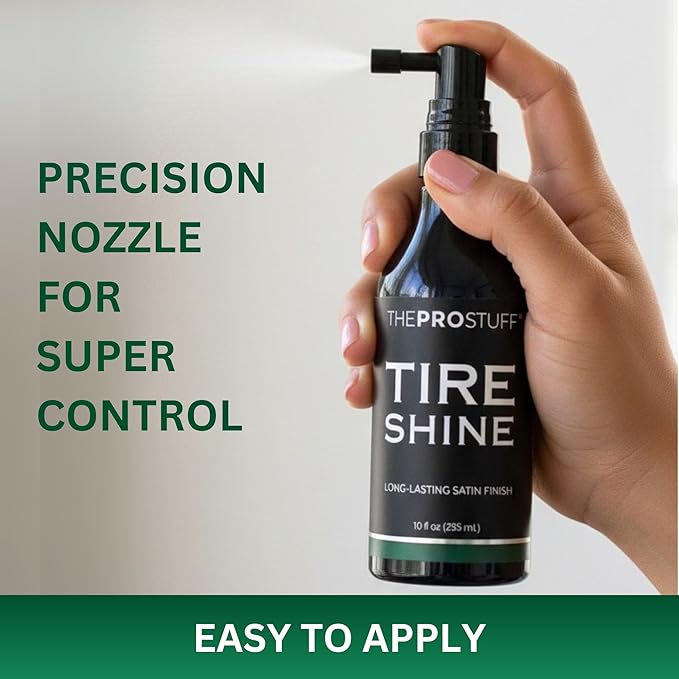 The Pro Stuff® Tire Shine - Satin Tire Dressing for Deep Black Finish | No Sling, Quick Drying, Solvent-Free | Car Tire Shine for Enthusiasts
